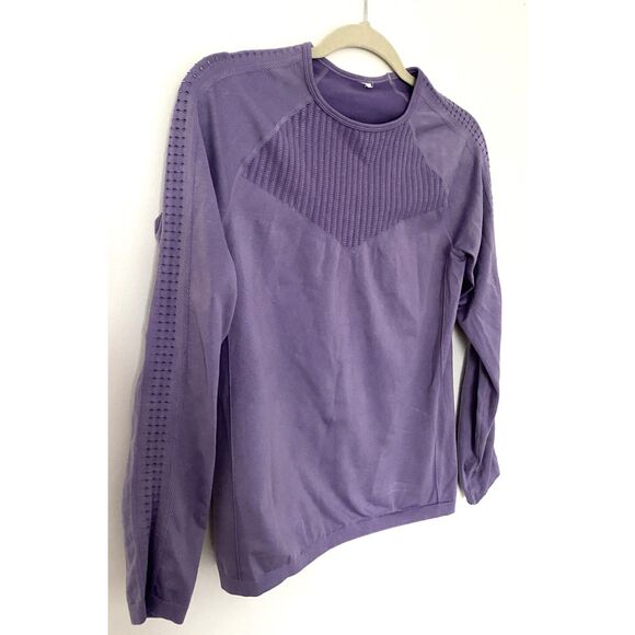 Fabletics Washed Violetta Sync Seamless Long-Sleeve Tight Compression Top Sz M - Picture 4 of 7